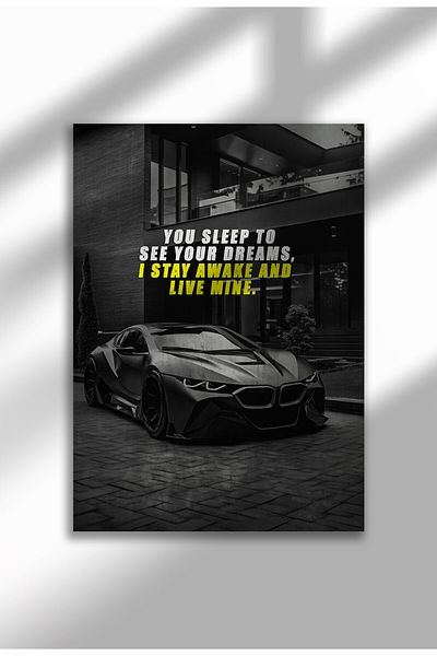 21mxm Motivational Canvas Poster, GT-R Night Drive Art, "Crave Success" Quote, Fuel Your Hustle 2025
