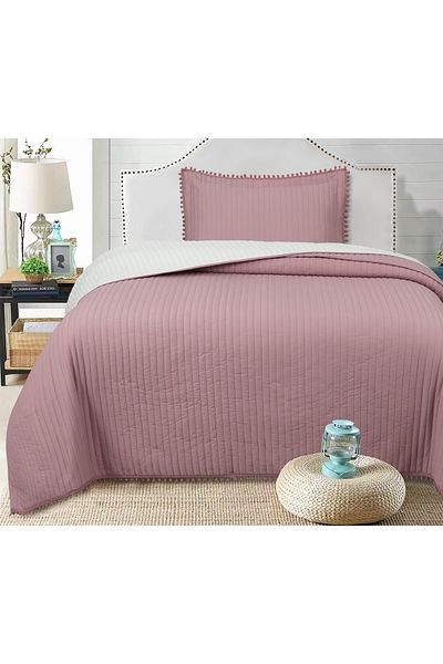 Bella Home Sofia Pompom Single Bedspread Set - 180X240 cm