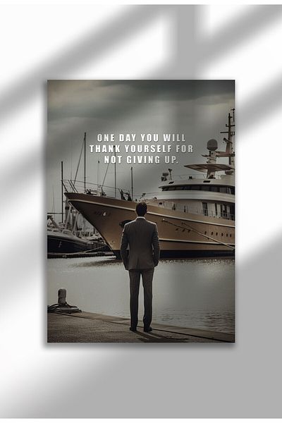 21mxm Motivational Wall Poster, Frameless Canvas, Inspirational Quote Art, Hustle Mindset 2025