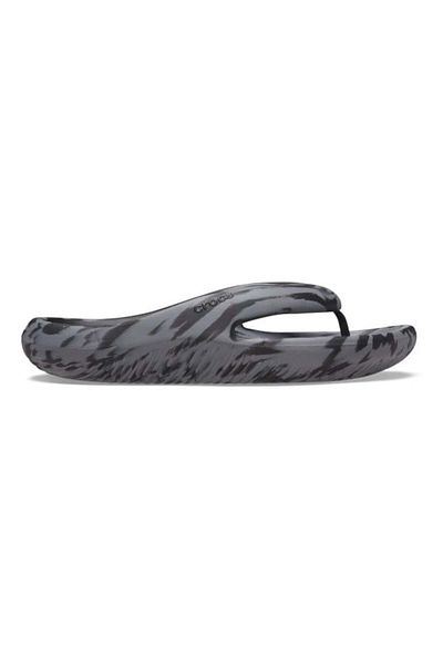 Crocs Classic Mellow Marbled Flip Flip Flops 46-47 EU - M12 US Black - Black/Charcoal