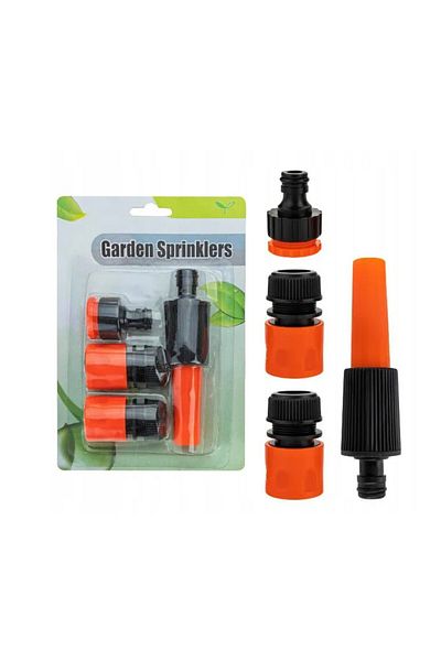OEM Set of 4 garden hose connectors with adjustable spray nozzles, 41252