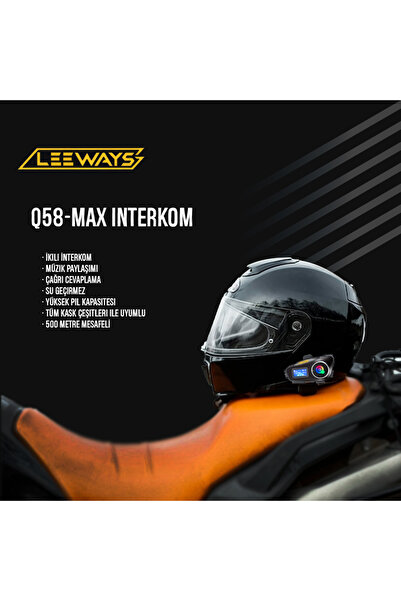 HALL BREATHE 2'li Telsiz Seti, 500m Mesafe, Kask İletişimi, MP3 ve FM Özellikli