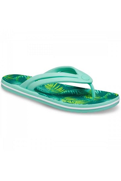 Crocs Women's Crocband Tropical Flip Flip Flops 37-38 EU - W7 US Alb - White/Multi