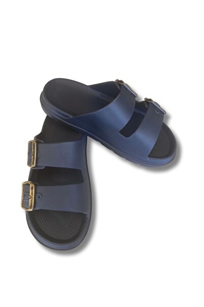 Lovita Shoes Ανδρικές παντόφλες Lovita με αγκράφα 41-45 Navy Blue