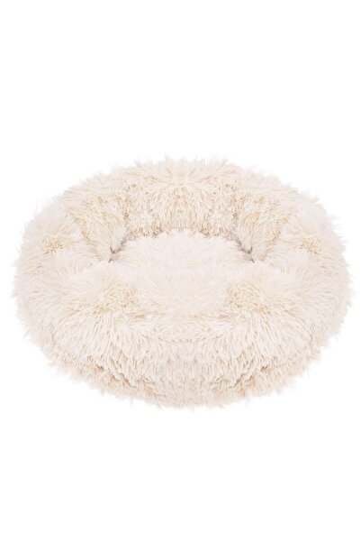 SERSIMO bed for dogs and cats, with removable cover, beige, diameter 90cm