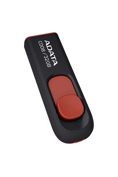 Adata Usb 2.0 Flashdrive Memory Stick, 32gb, , Ac008, Black