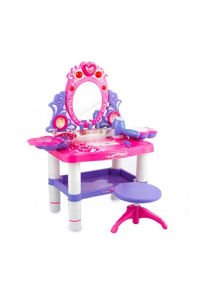 ideal STORE Toy Set 2 in 1 Dressing Table, KINDERPLAY for children, with accessories 62 x 33 x 64 cm, pink