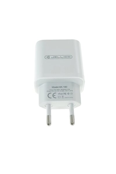 OEM Incarcator USB Tip C la priza Euro, PD 20W, Jellico AK180 04227, Fast Charging, 100-240V, alb