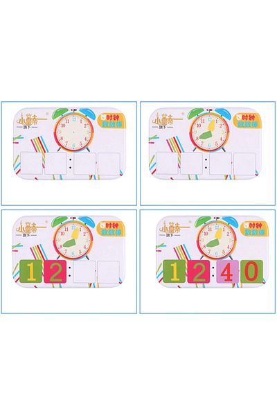 ideal STORE IdealStore Educational Toy Learn the Clock, Learn Hours and Minutes, Analog Clock, Cardboards