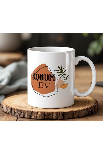 BB TRADE Location Home Designed White Ceramic Printed Mug 330ml