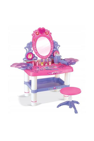 Palmonix Toilet Table Toy for Girls with Stool and Various Accessories, 24 Pieces