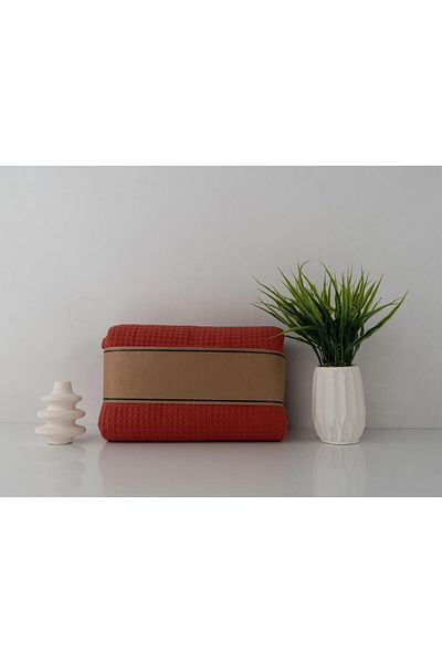 Baveno 100% Cotton 220X240 cm Waffle Patterned, Pique Bed & Sofa Cover