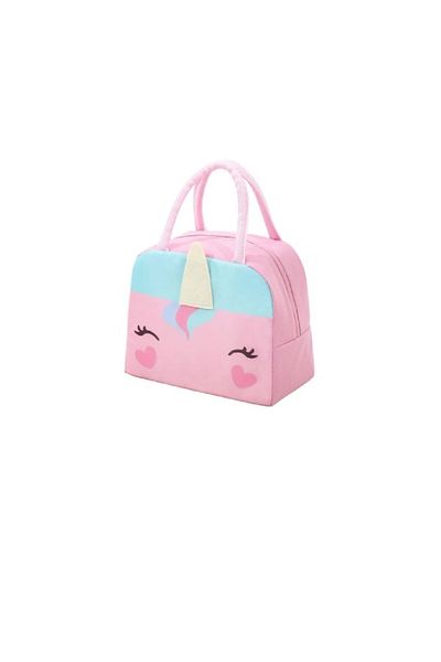 The Casius. Lunch bag with unicorn design, pink color, The Casius