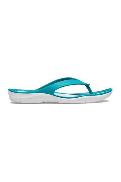 Crocs Women's Swiftwater Flip 38-39 EU - W8 US Green - Juniper/Pearl White