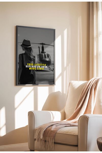 21mxm Motivational Wall Poster, Frameless Canvas, Inspirational Quote Art, Hustle Mindset 2025