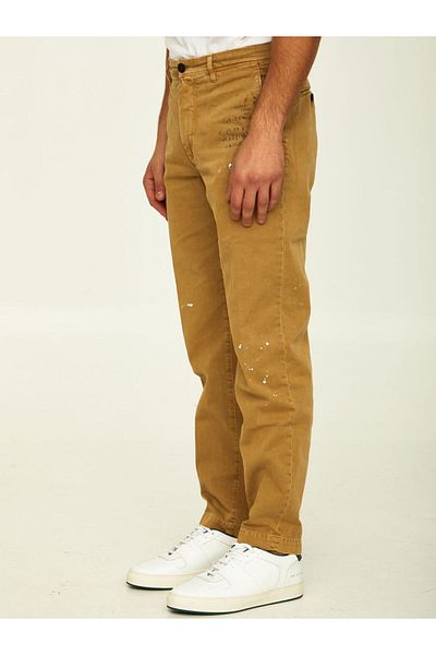 INCOTEX Camel Cotton Trousers