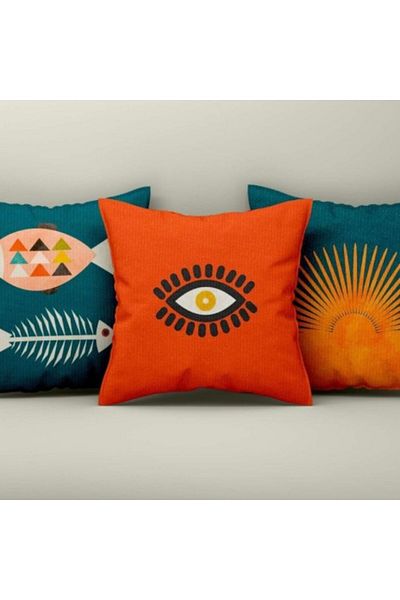 Lenjerii Deosebite Set 3 decorative pillow covers 43x43cm, Ethno Vibes