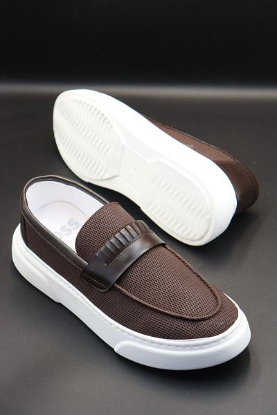 HEROD Men's Brown Sneaker Shoes Daily Comfortable Soft Lightweight Polyurethane Sole
