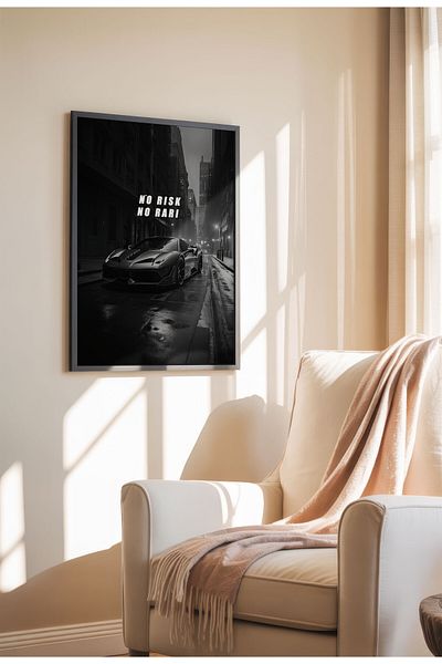 21mxm Motivational Canvas Poster, GT-R Night Drive Art, "Crave Success" Quote, Fuel Your Hustle 2025