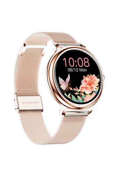 ideal STORE IdealStore Rubin GOLD Smartwatch Full HD, 1.09Inch Screen with 240x240 Resolution, Blood Pressure Monitoring
