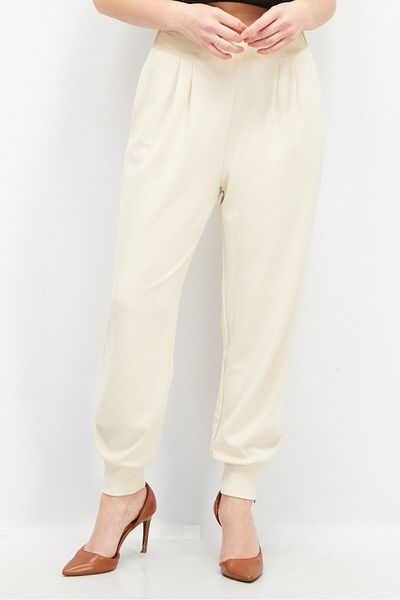 Esprit Women Regular Fit Solid Pants, Beige