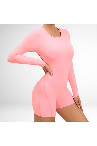 FITINT Fitness jumpsuit push-up Pink – FITINT 399