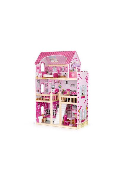 bigshot Bigshot Children's Playhouse BS6391PINK, 3 Levels, 5 Rooms, Bathroom, Kitchen, Terrace, Lights Le
