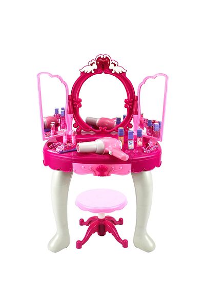 OEM Beauty salon set, mirror with electric opening and functional hair dryer, 15 accessories