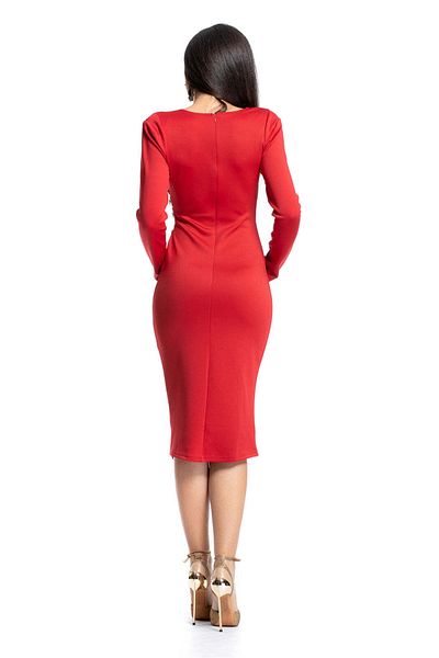 WildFashion Asymmetric midi dress accessorized with cufflinks M670-3