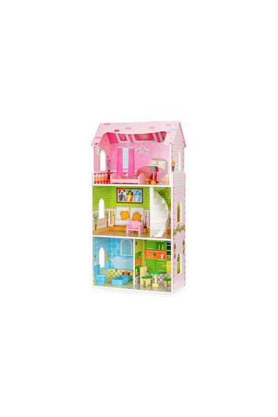 bigshot Bigshot BS8123MC Children's Playhouse, 4 Rooms, Furniture, 93 x 48 x 24 cm, Multicolor