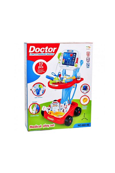 MalPlay MalPlay medical set for boys, Ultrasound with sounds and lights, accessories included, Blue