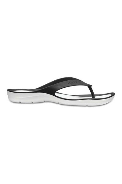 Crocs Women's Swiftwater Flip 38-39 EU - W8 US Black Flip Flops - Black/White