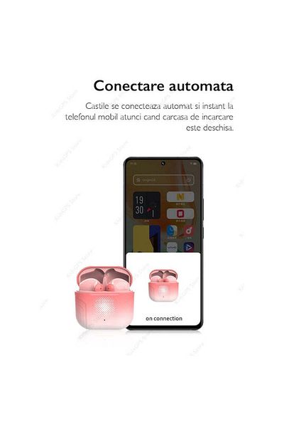 RUNMUS Căști audio wireless profesionale H11, albe