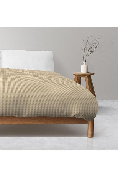 Baveno 100% Cotton 220X240 cm Waffle Patterned, Pique Bed & Sofa Cover
