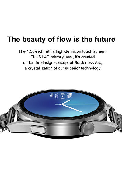 ideal STORE Κομψό, Premium SmartWatch idealStore, 1.36, Περιστρεφόμενη Κορώνα, Ασύρματη Φόρτιση, Κλήσεις Bluetooth