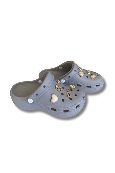 Lovita Shoes Lovita C.R.O.C.S Model Slippers 36-40 Gray