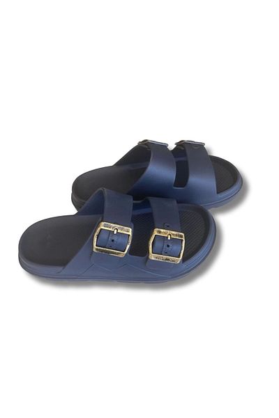 Lovita Shoes Lovita Buckle Men's Slippers 41-45 Navy Blue