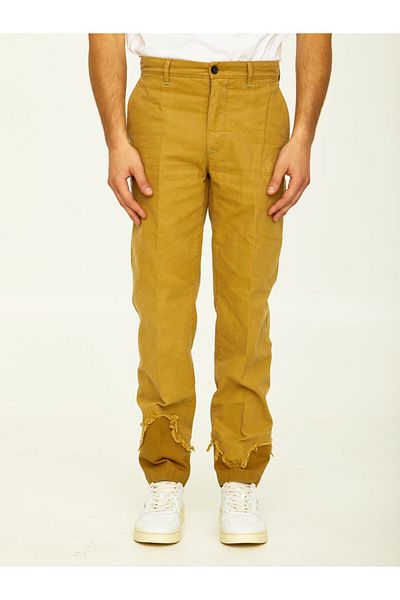 INCOTEX Camel Cotton Trousers
