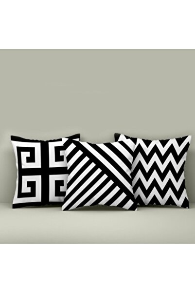 Lenjerii Deosebite Set 3 fete perna decorative 43x43cm, Geometric KIR 116