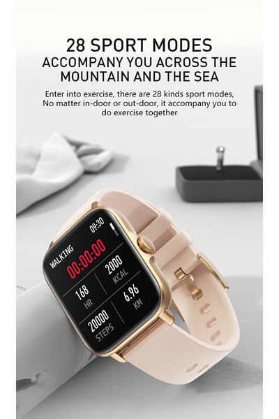ideal STORE Techno GOLD IdealStore Full HD Smartwatch, 1.7 Inch Screen with 280x280 Resolution, Blood Pressure Monitoring