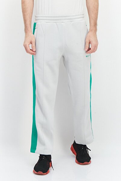 Nicce Men Regular Fit Embroidered Logo Jogger Pants, Oyster Grey