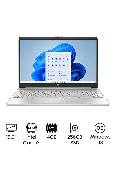 HP Laptop With 15.6 Inch Full HD Display, Intel Core i3-/256GB SSD/4GB RAM DDR5 Windows 11 Home S Mode