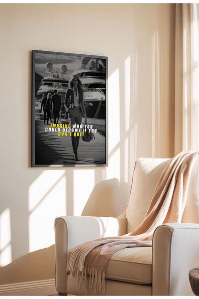 21mxm Motivational Wall Poster, Frameless Canvas, Inspirational Quote Art, Hustle Mindset 2025