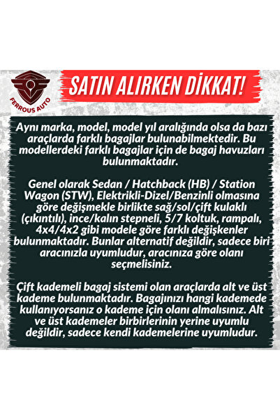 ferrous autoaccessories Volkswagen Jetta Ferrous 4D Paspas ve Bagaj Havuzu 2005 2010