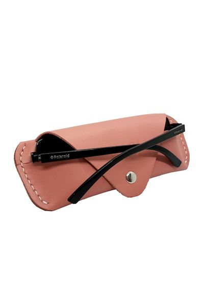 Natty Pell leather red eyeglass case, 02RZ