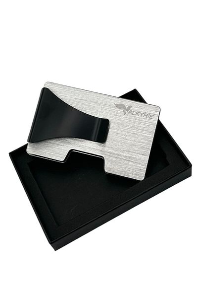 valkyrie Metal Minimalist Card Holder with Smart Mechanism Rfid Protected Stylish Durable 15-25 Card Capacity