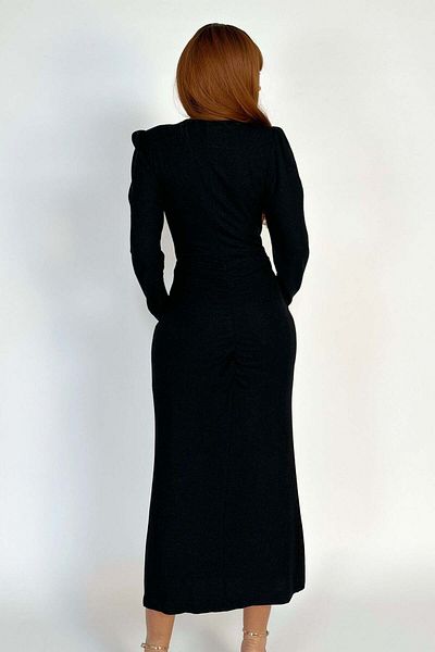 WildFashion Elegant long dress made of slightly elastic material with glitter V620-1
