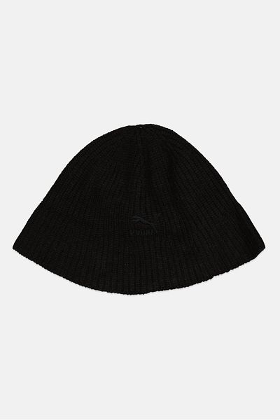 Puma Men Brand Logo Knitted Bucket Hat, Black