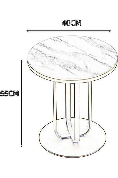 Generic Side table 55 x 40 cm - white