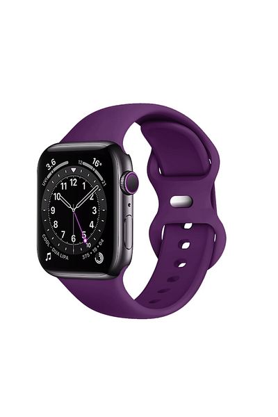 Techsuit Smartwatch Strap, Compatible with Apple Watch 1/2/3/4/5/6/7/SE (42mm/44mm/45mm), Dark Purple, W031